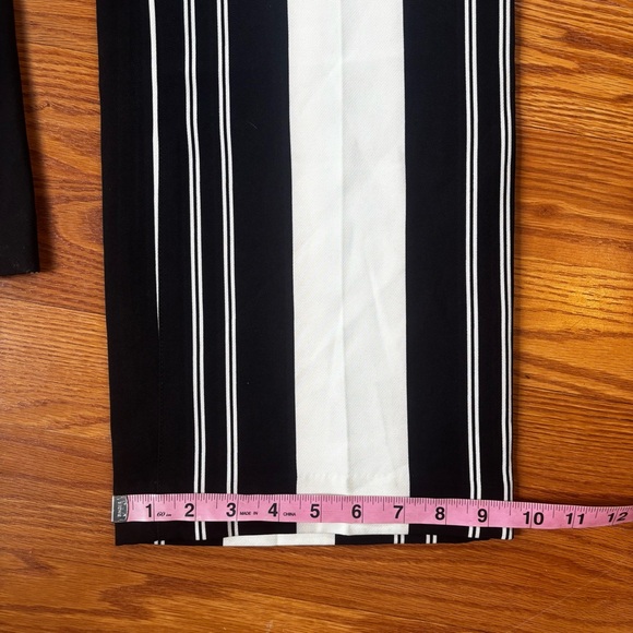 INC International Concepts Black White Stripe Elastic Waist Wide Leg Pants Sz XS - Picture 5 of 8